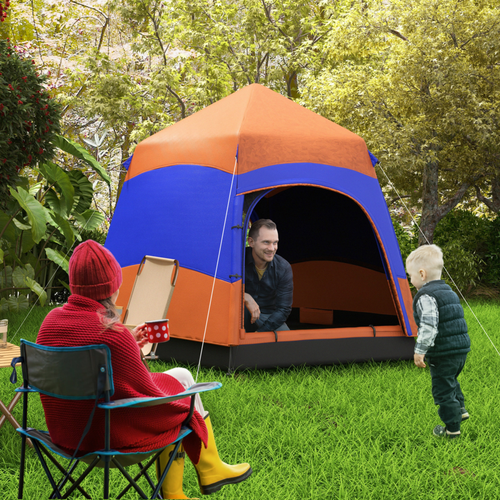 4 Person Pop Up Tent Camping Festival Hiking Shelter Family Portable Outsunny - Cheap Tent