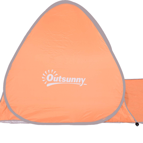 Beach Tent Instant Camping Pop up Tent Sun Shade Shelter, Orange Outsunny - Cheap Tent