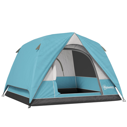 Outsunny 3-4 Person Camping Tent, Waterproof Tent - Cheap Tent