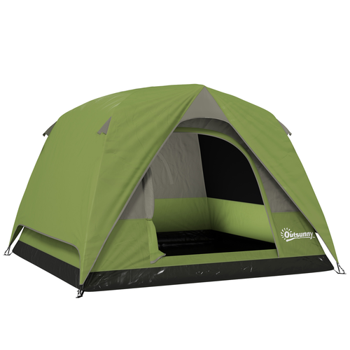 Outsunny 3-4 Person Camping Tent, Waterproof Tent - Cheap Tent