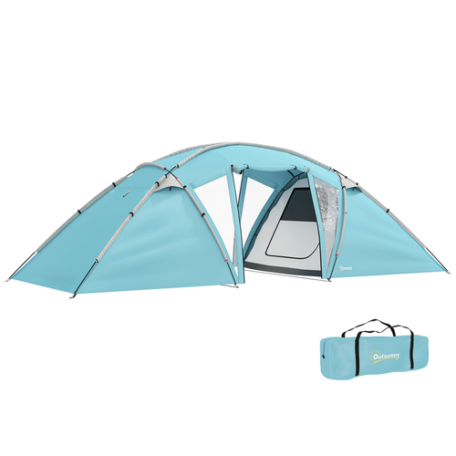 Outsunny 4-6 Man Family Camping Tent w/ 2 Bedrooms, a Living Room - Cheap Tent