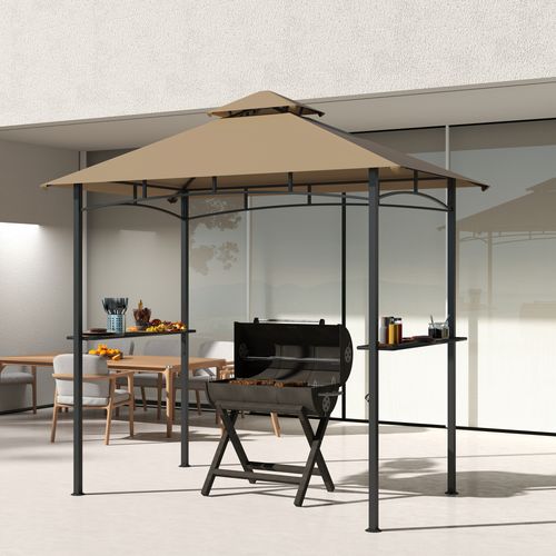 Outsunny Outdoor Double-tier BBQ Gazebo Shelter Grill Canopy Barbecue Tent - Cheap Tent