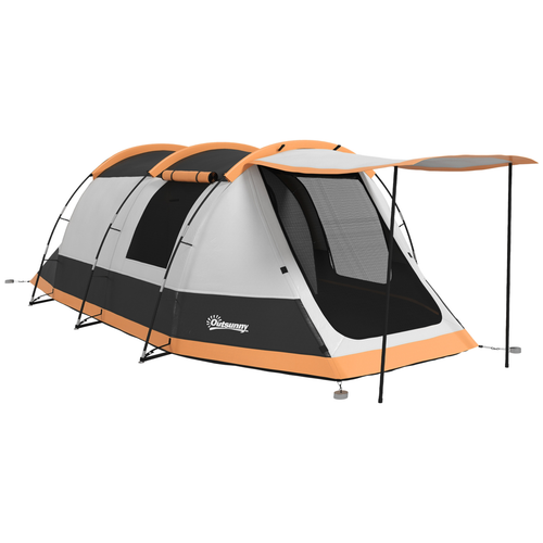 Outsunny Tunnel Tent with Bedroom, Living Room and Porch for 3-4 Man - Cheap Tent