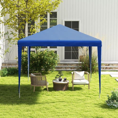 Outsunny Garden Gazebo Marquee Party Tent Wedding Canopy Patio Blue 2.7 x 2.7m - Cheap Tent