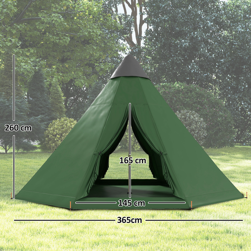 Outsunny 6-7 Person Large Family Party Camping Tent W/ Carrying Bag - Cheap Tent