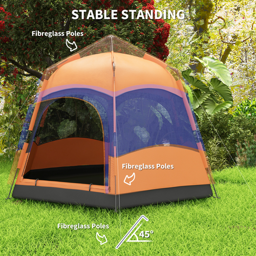 4 Person Pop Up Tent Camping Festival Hiking Shelter Family Portable Outsunny - Cheap Tent