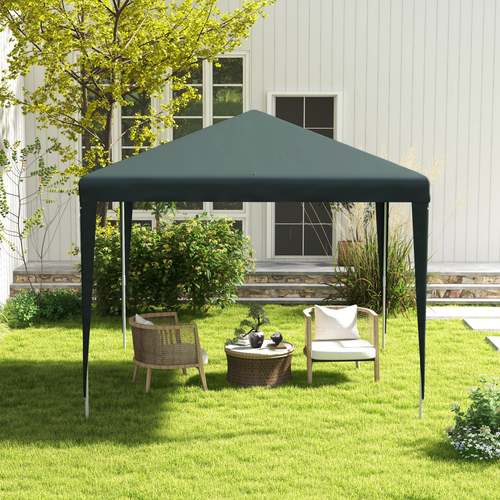 Outsunny Garden Gazebo Marquee Party Tent Wedding Canopy Patio Green 2.7 x 2.7m - Cheap Tent