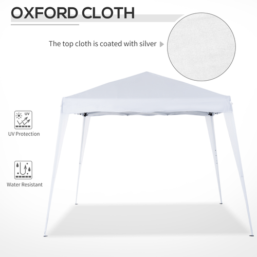 Outsunny Pop-Up Tent, 3Lx3Wx2.4H m-White - Cheap Tent