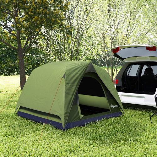 Outsunny 3-4 Person Camping Tent, Waterproof Tent - Cheap Tent