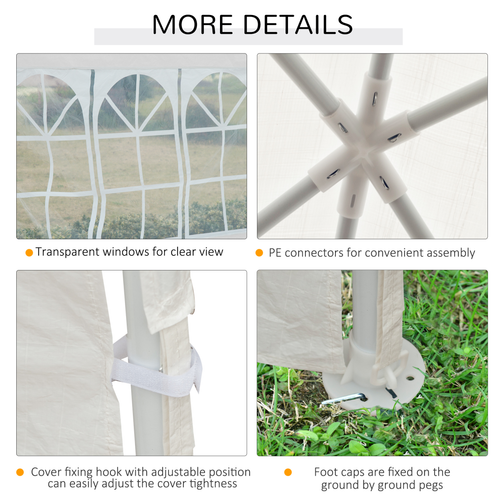 9m x 3m Outdoor Garden Gazebo Wedding Party Tent Canopy Marquee White - Cheap Tent