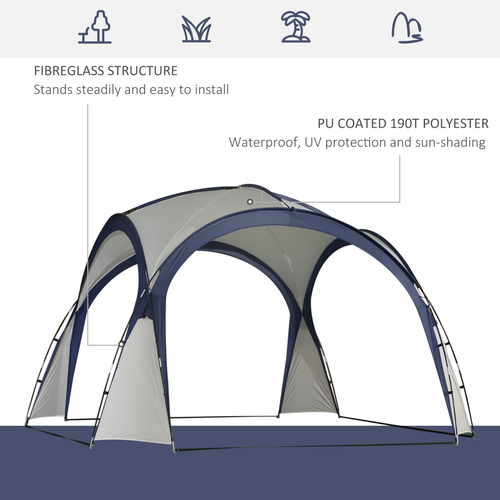 Outdoor Gazebo Event Dome Shelter Party Tent for Garden Outsunny - Cheap Tent