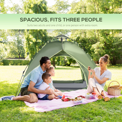 2 Man Pop Up Tent Camping Festival Hiking Family Travel Shelter Outsunny - Cheap Tent