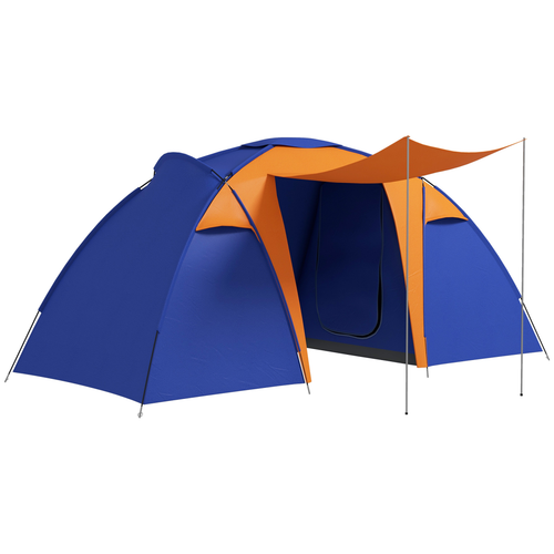 Outsunny Camping Tent with 2 Bedroom, Living Area and Awning for 4-6 Person - Cheap Tent