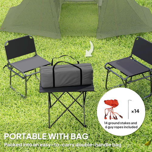 Outsunny 3 Man Camping Tent with 2 Bedrooms, 3000mm Waterproof - Cheap Tent