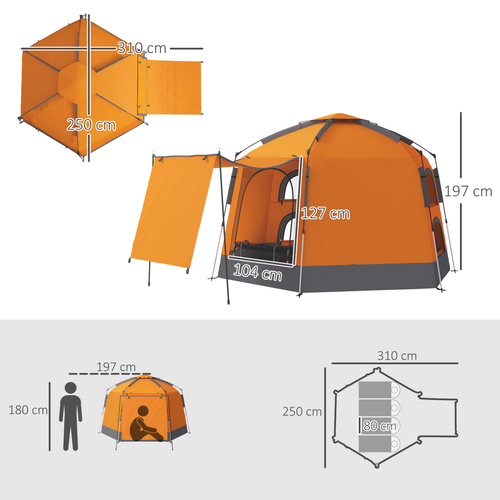 Instant Pop-Up Tent with UPF30+ & Water Resistance - Outdoor Camping Shelter - Cheap Tent