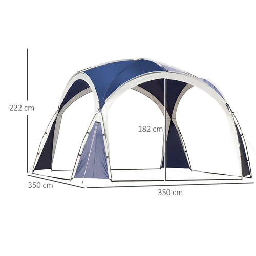 Outdoor Gazebo Event Dome Shelter Party Tent for Garden Blue and Grey - Cheap Tent