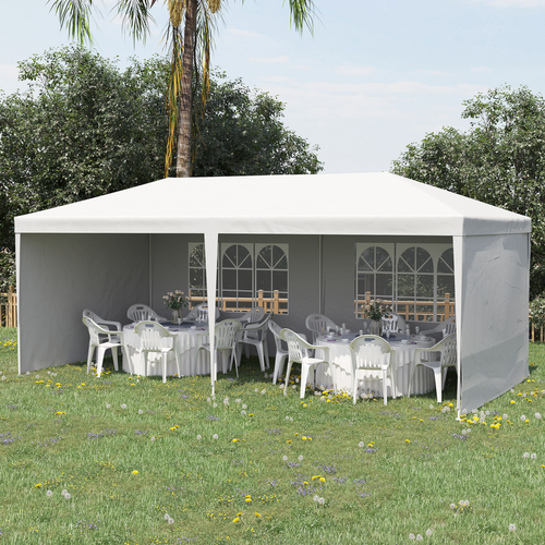 6m x 3m Garden Gazebo Marquee Canopy Party Tent Canopy Patio White - Cheap Tent