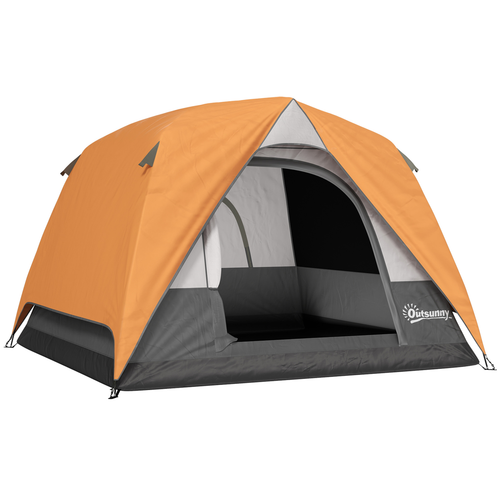 Outsunny 3-4 Person Camping Tent, Waterproof Tent - Cheap Tent