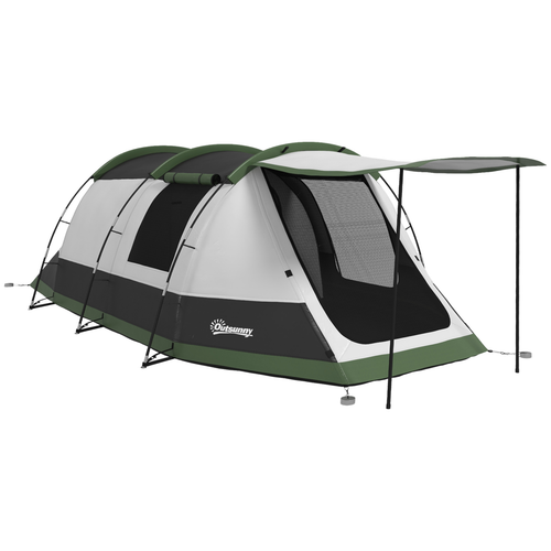 Outsunny Tunnel Tent with Bedroom, Living Room and Porch for 3-4 Man - Cheap Tent