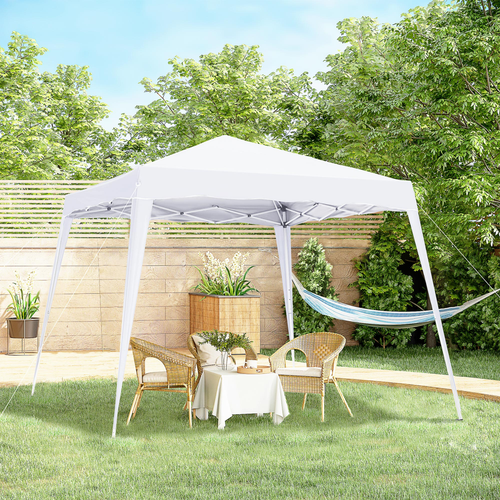 Outsunny Pop-Up Tent, 3Lx3Wx2.4H m-White - Cheap Tent