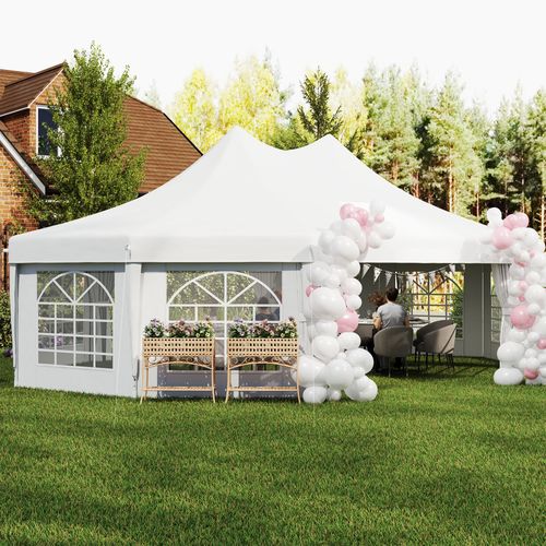 Outsunny 10 Sides Heavy Duty Tent Gazebo Outdoor Party Wedding Event Marquee - Cheap Tent
