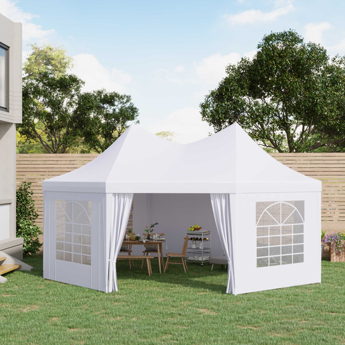 6.8m x 5m Octagonal Party Tent / Wedding Marquee-White - Cheap Tent