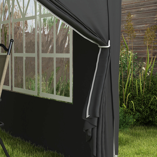 3mx3m Pop Up Gazebo Party Tent Canopy Marquee with Storage Bag Black - Cheap Tent