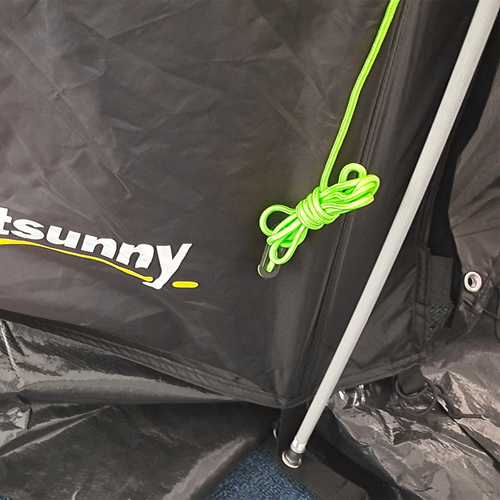 Outsunny 3-4 Persons Tunnel Tent, Two Room Camping Tent w/ Windows, Black - Cheap Tent