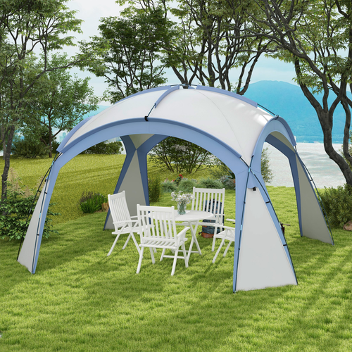 Outsunny Outdoor Gazebo Event Shelter Party Tent for Garden Light Blue - Cheap Tent