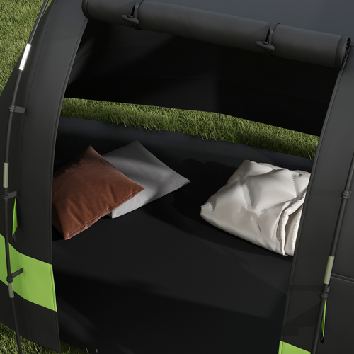 Outsunny Blackout Camping Tent with Bedroom & Living Room for 4-5 Person, Black - Cheap Tent