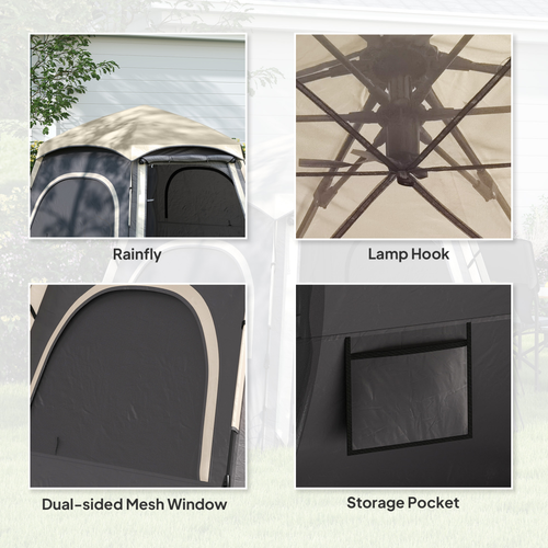 Outsunny Instant Camping Tent, 4 Person Easy Setup Dome Tent - Cheap Tent