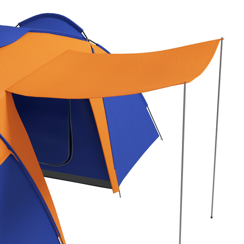 Outsunny Camping Tent with 2 Bedroom, Living Area and Awning for 4-6 Person - Cheap Tent