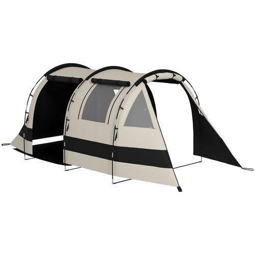 Outsunny Blackout Camping Tent with Bedroom & Living Room for 4-5 Person, Khaki - Cheap Tent