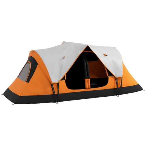 Outsunny 2 Room Camping Tent with Waterproof Rainfly & Screen Panels - Cheap Tent