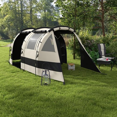 Outsunny Blackout Camping Tent with Bedroom & Living Room for 4-5 Person, Khaki - Cheap Tent
