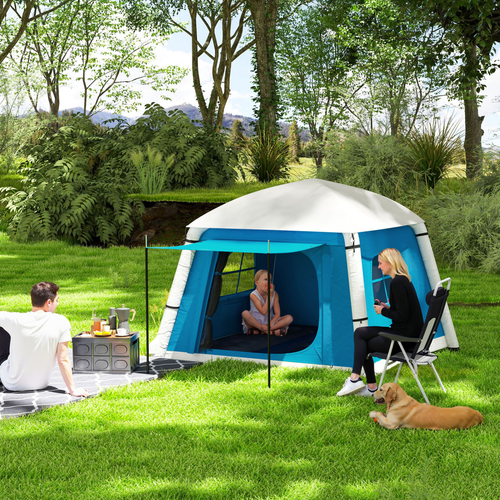 Outsunny Inflatable Camping Tent, Easy Setup 2 Man Tent - Cheap Tent