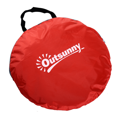 Beach Tent Instant Camping Pop up Tent Sun Shade Shelter, Red Outsunny - Cheap Tent