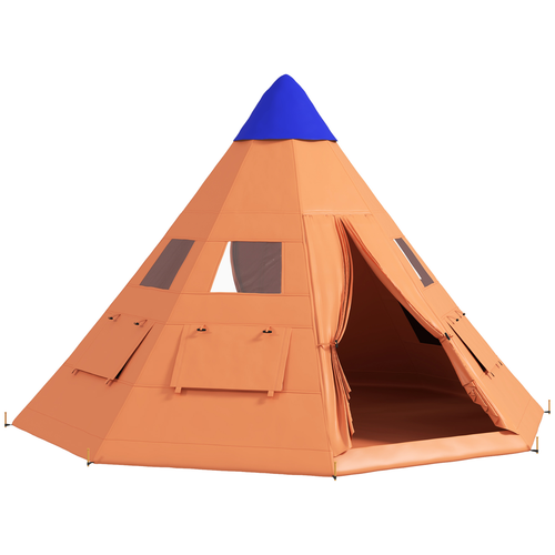 Outsunny 6-7 Person Large Family Party Camping Tent W/ Carrying Bag - Cheap Tent