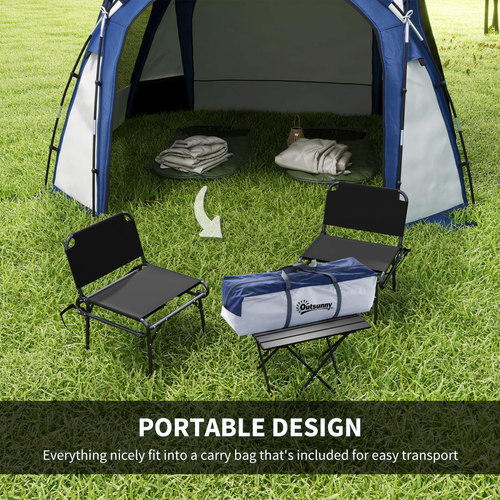 Dome Tent for 6-8 Person Camping Tent w/ Zipped Mesh Doors Lamp Hook Outsunny - Cheap Tent