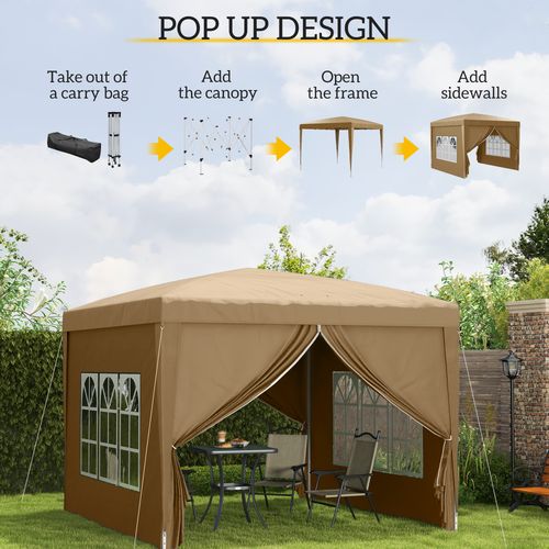 Outsunny 3x3(m) Pop Up Gazebo Party Tent Canopy Marquee with Storage Bag - Cheap Tent