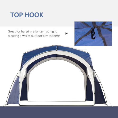 Outdoor Gazebo Event Dome Shelter Party Tent for Garden Blue and Grey - Cheap Tent