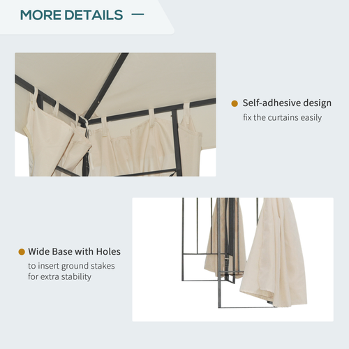 3 x 3m Garden Metal Gazebo Sun Shade Shelter Outdoor Party Tent Outsunny - Cheap Tent