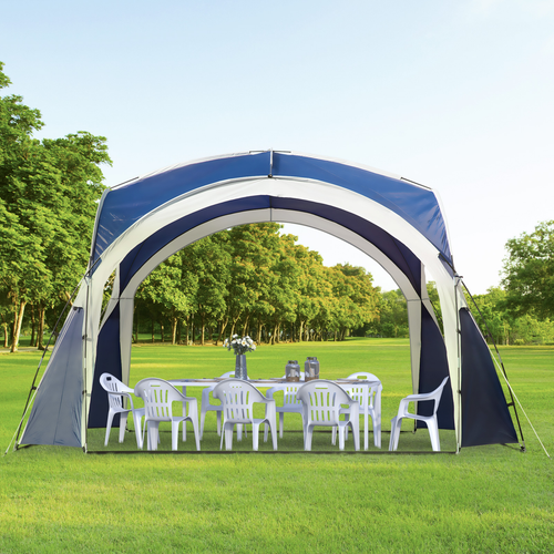 Outdoor Gazebo Event Dome Shelter Party Tent for Garden Blue and Grey - Cheap Tent