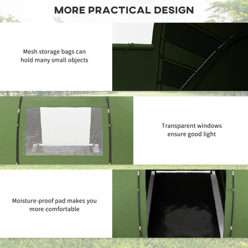 Outsunny 4-6 Persons Camping Tent Dome Family Travel Group Hiking Room Fishing - Cheap Tent