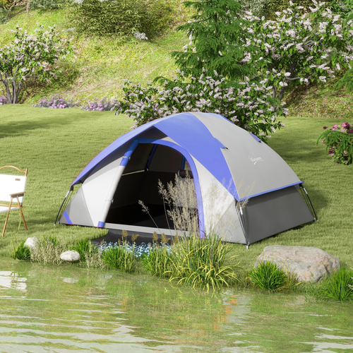 Outsunny 2 Man Camping Tent w/ Sewn-in Groundsheet, 3000mm Waterproof - Cheap Tent