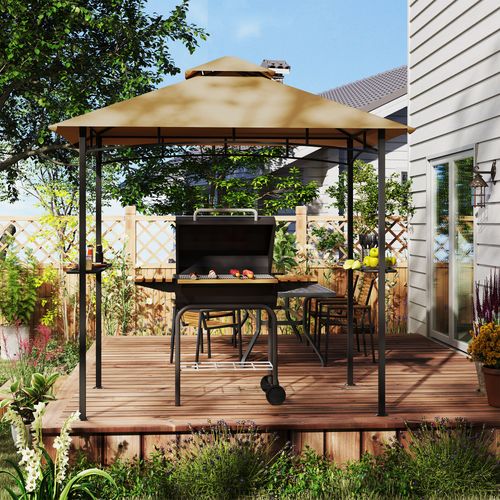 Outsunny Outdoor Double-tier BBQ Gazebo Shelter Grill Canopy Barbecue Tent - Cheap Tent