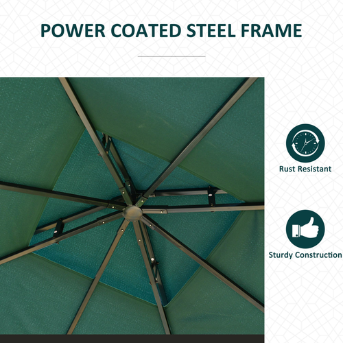 Outsunny 3 x 3m Metal Garden Gazebo Marquee Party Tent Canopy Pavilion Sidewalls - Cheap Tent