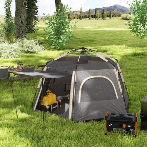 Outsunny Instant Camping Tent, 4 Person Easy Setup Dome Tent - Cheap Tent