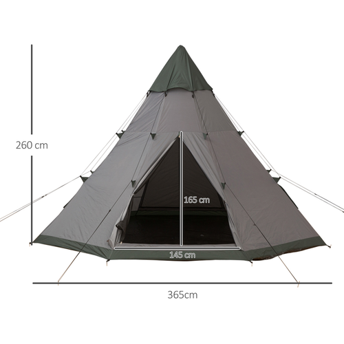 6-7 Person Large Family Party Camping Tent Carrying Bag, Mesh Window Outsunny - Cheap Tent