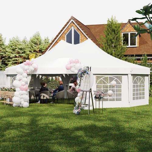 Outsunny 10 Sides Heavy Duty Tent Gazebo Outdoor Party Wedding Event Marquee - Cheap Tent